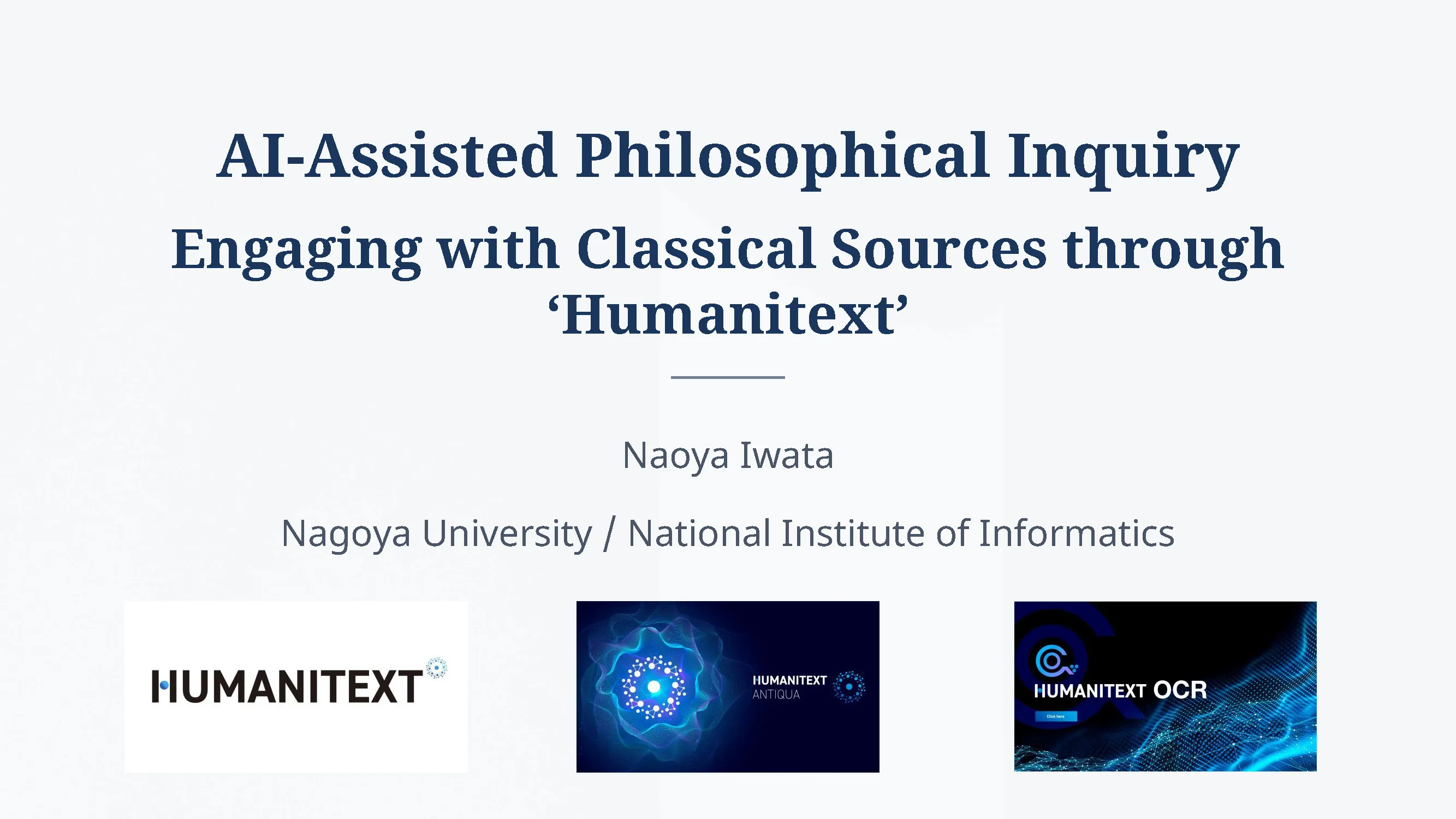 Sliede for AI-Assisted Philosophical Inquiry