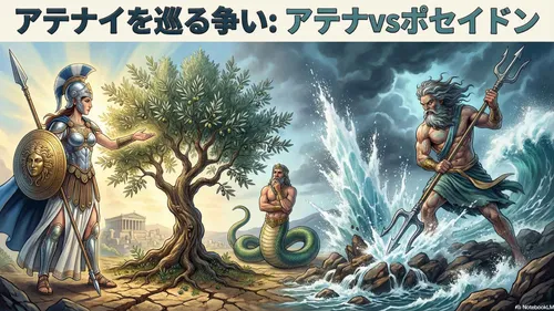 アテナとポセイドン：アテナイの守護神を巡る争いとオリーブの奇跡