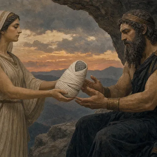 How Rhea Saved Zeus from Cronus, Who Swallowed His Children