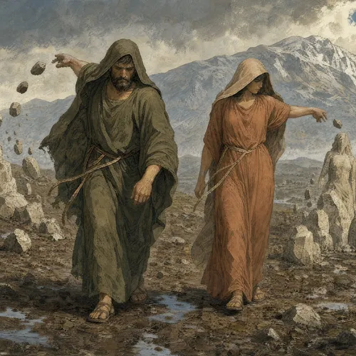 Deucalion's Flood and the Humans Born from Stone